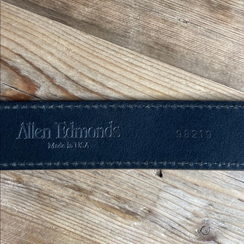 Rare Allen Edmonds Naismith NBA Basketball Grip Orange Grain Leather Belt
